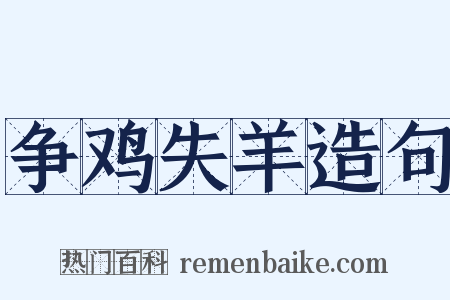 争鸡失羊造句是什么意思的图片
